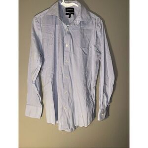 Bonobos slim fit checkered long sleeve button up collared shirt 15.5/33 #764